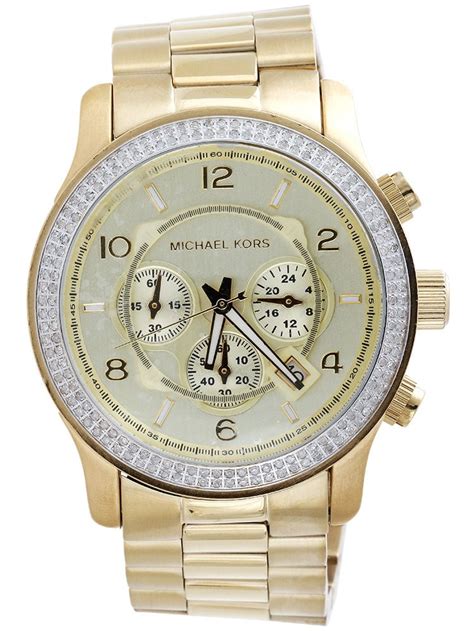 michael kors men's watch with diamonds